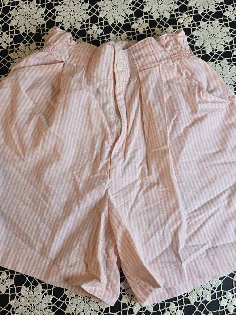 Gator Of Florida Inc, Vintage Pink And White Striped High Waisted Shorts, Size 6